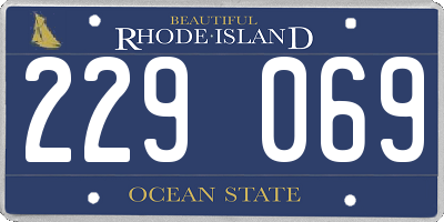 RI license plate 229069