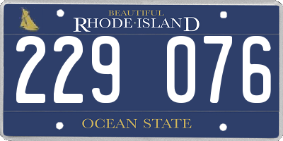 RI license plate 229076