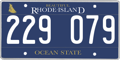 RI license plate 229079
