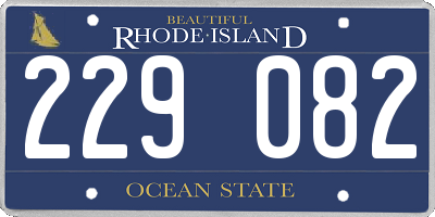 RI license plate 229082