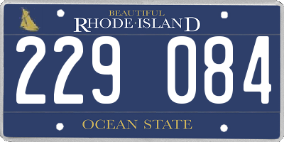 RI license plate 229084