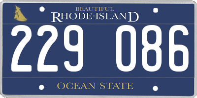 RI license plate 229086