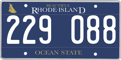 RI license plate 229088