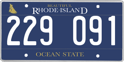 RI license plate 229091