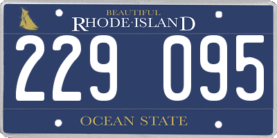 RI license plate 229095