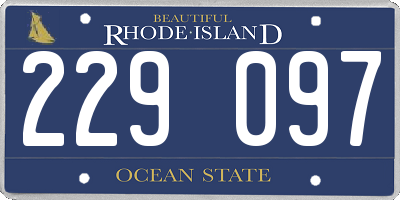 RI license plate 229097