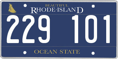 RI license plate 229101