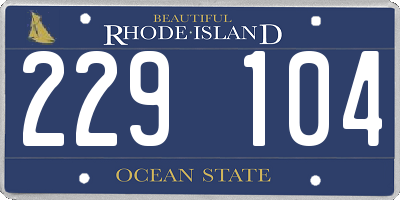 RI license plate 229104