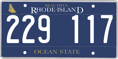 RI license plate 229117