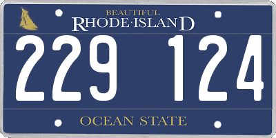 RI license plate 229124