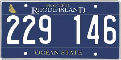 RI license plate 229146