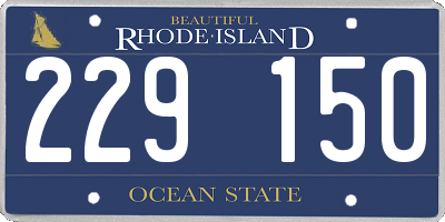 RI license plate 229150