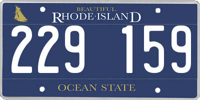 RI license plate 229159