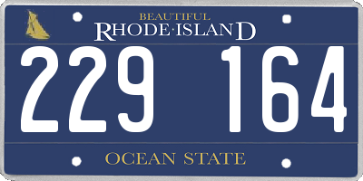 RI license plate 229164