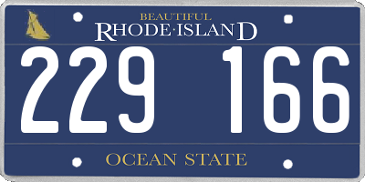RI license plate 229166