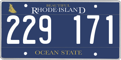 RI license plate 229171