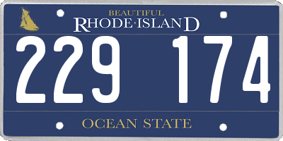 RI license plate 229174