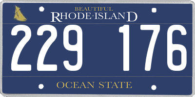RI license plate 229176