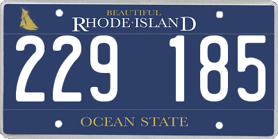 RI license plate 229185