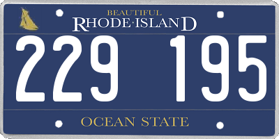 RI license plate 229195
