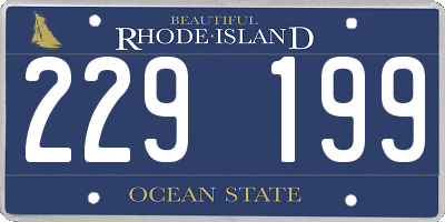 RI license plate 229199