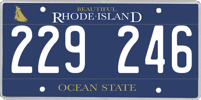 RI license plate 229246