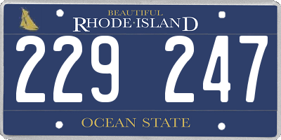 RI license plate 229247