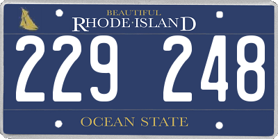RI license plate 229248