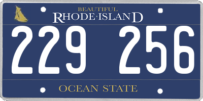 RI license plate 229256