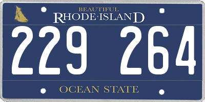 RI license plate 229264