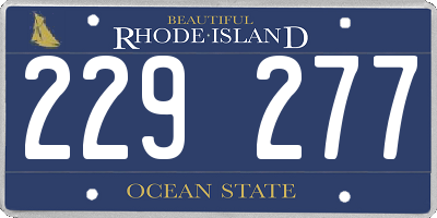 RI license plate 229277