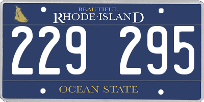 RI license plate 229295