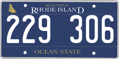 RI license plate 229306