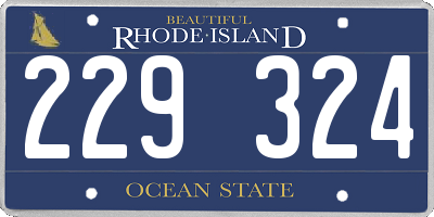 RI license plate 229324