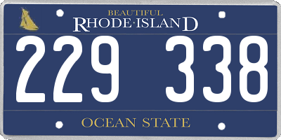 RI license plate 229338