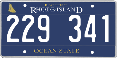 RI license plate 229341