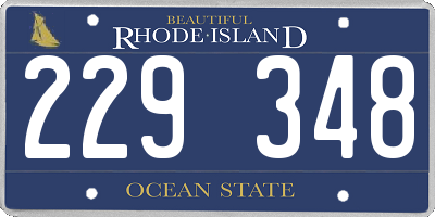 RI license plate 229348