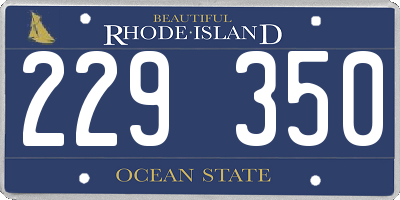 RI license plate 229350