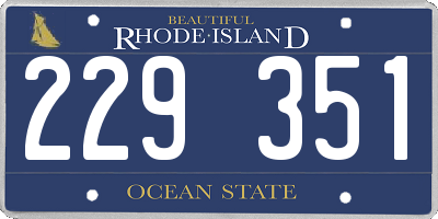 RI license plate 229351