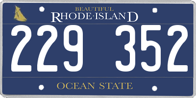 RI license plate 229352