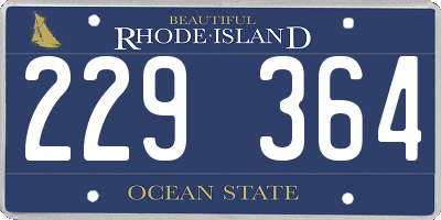 RI license plate 229364