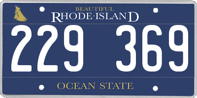 RI license plate 229369