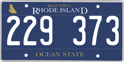 RI license plate 229373