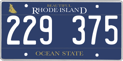 RI license plate 229375