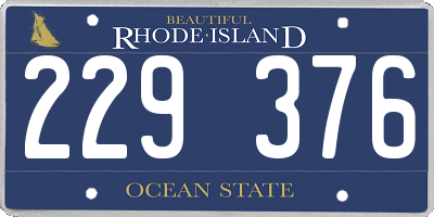 RI license plate 229376