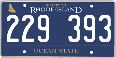 RI license plate 229393