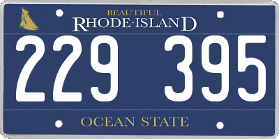RI license plate 229395