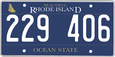 RI license plate 229406