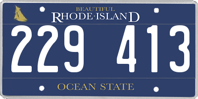 RI license plate 229413