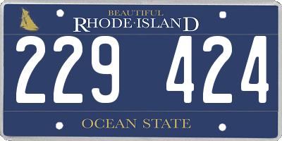 RI license plate 229424